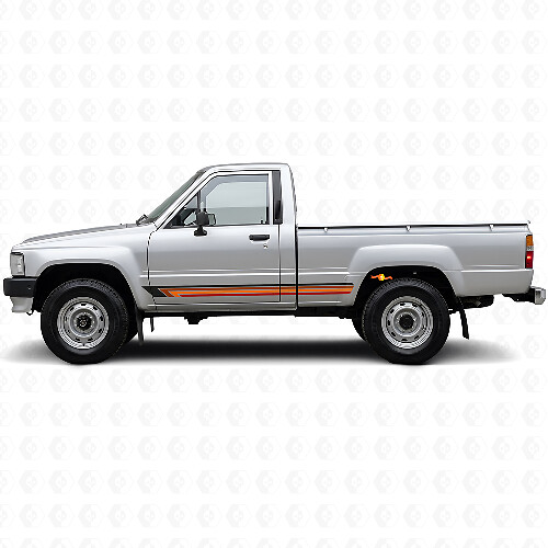 Vintage Straight Stripes Side Vinyl Decal for Toyota Hilux 1983-1988