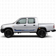 Checkered Flag Side Stripes Vinyl Decal for Toyota Hilux 1997-2004_2