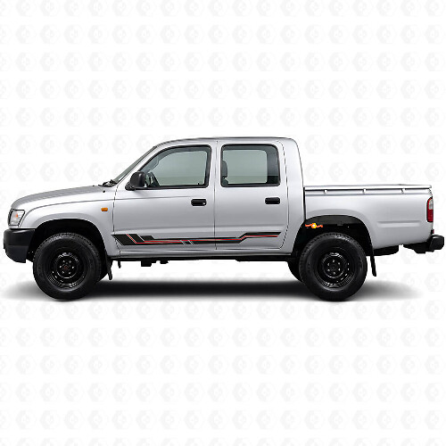 Curved Stripes Rocker Panel Vinyl Decal for Toyota Hilux 1997-2004_1