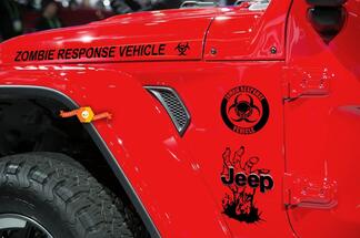 Jeep Rubicon Wrangler Zombie Outbreak Response Team Wrangler Decal kit#1