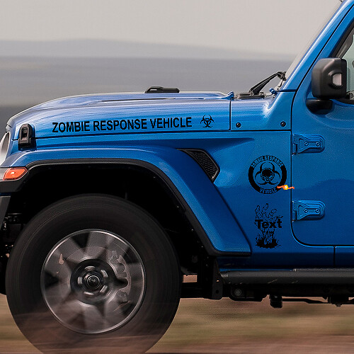 Zombie Outbreak Response Team Logo Vinyl Decal Kit for Jeep Wrangler Rubicon 