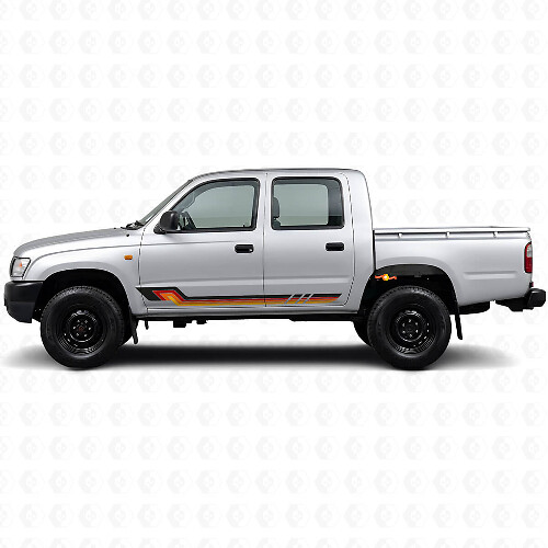 Vintage Style Side Stripes Vinyl Decal for Toyota Hilux 1997-2004_1