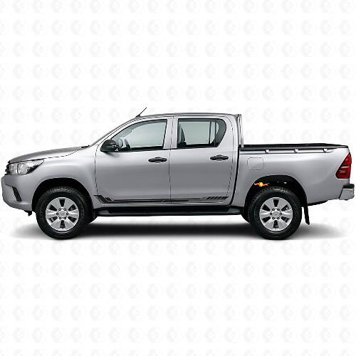 Racing Style Side Stripes Vinyl Decal for Toyota Hilux 2015+_1