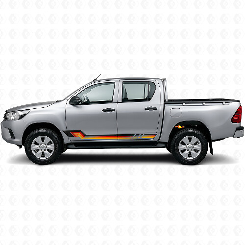 Vintage Style Side Stripes Vinyl Decal for Toyota Hilux 2015+_1