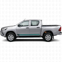 Vintage Straight Stripes Side Vinyl Decal for Toyota Hilux 2015+_2