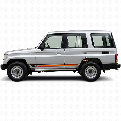 Vintage Straight Stripes Side Vinyl Decal for Toyota Land Cruiser Prado 1990-1996