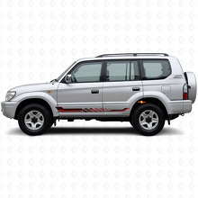Checkered Flag Side Stripes Vinyl Decal for Toyota Land Cruiser Prado 1996-2002_3