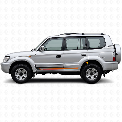 Vintage Straight Stripes Side Vinyl Decal for Toyota Land Cruiser Prado 1996-2002