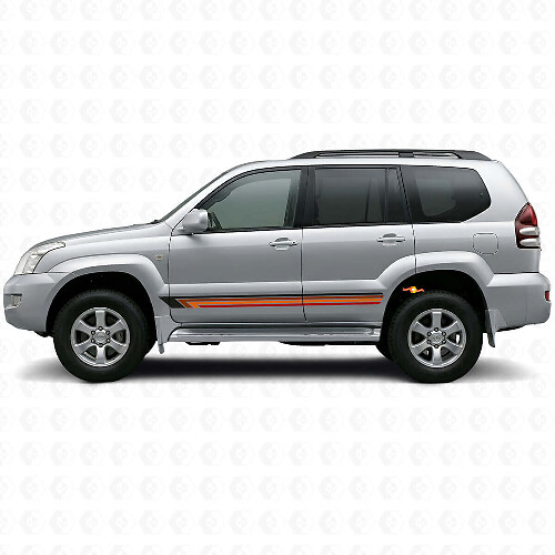 Vintage Straight Stripes Side Vinyl Decal for Toyota Land Cruiser Prado 2002-2009