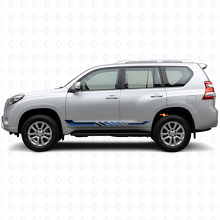 Checkered Flag Side Stripes Vinyl Decal for Toyota Land Cruiser Prado 2009-2023_2