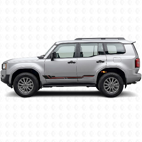 Curved Stripes Rocker Panel Vinyl Decal for Toyota Land Cruiser Prado 2023+_1