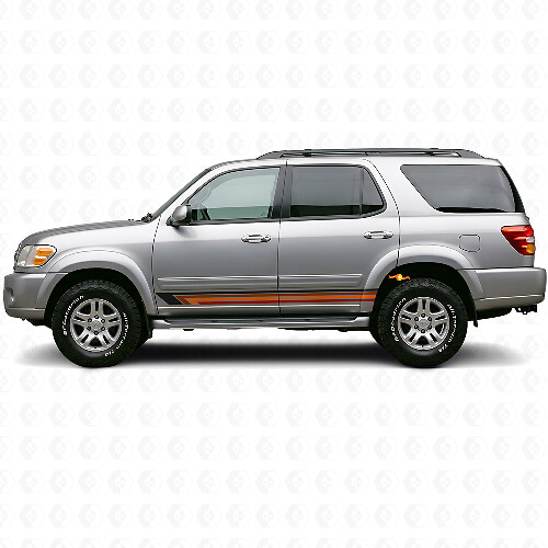 Vintage Straight Stripes Side Vinyl Decal for Toyota Sequoia 2000-2007_1