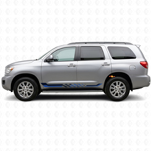 Checkered Flag Side Stripes Vinyl Decal for Toyota Sequoia 2007-2022_2