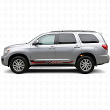 Checkered Flag Side Stripes Vinyl Decal for Toyota Sequoia 2007-2022_3
