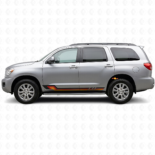 Vintage Style Side Stripes Vinyl Decal for Toyota Sequoia 2007-2022