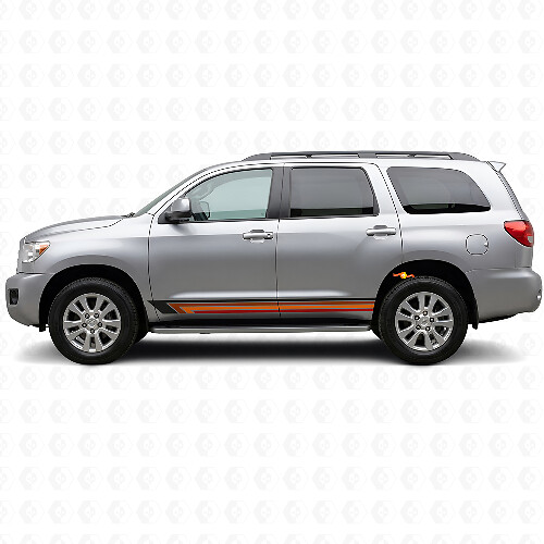 Vintage Straight Stripes Side Vinyl Decal for Toyota Sequoia 2007-2022_1