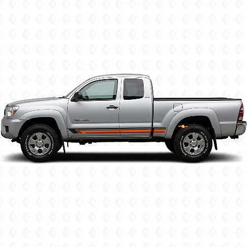 Vintage Straight Stripes Side Vinyl Decal for Toyota Tacoma 2004-2015
