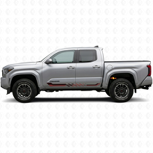 Checkered Flag Side Stripes Vinyl Decal for Toyota Tacoma 2023+_3