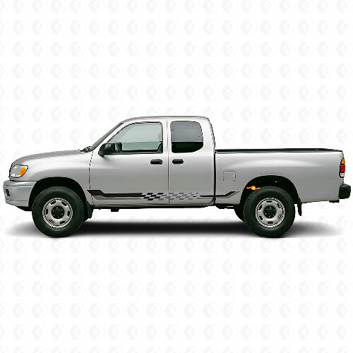 Checkered Flag Side Stripes Vinyl Decal for Toyota Tundra 1999-2006
