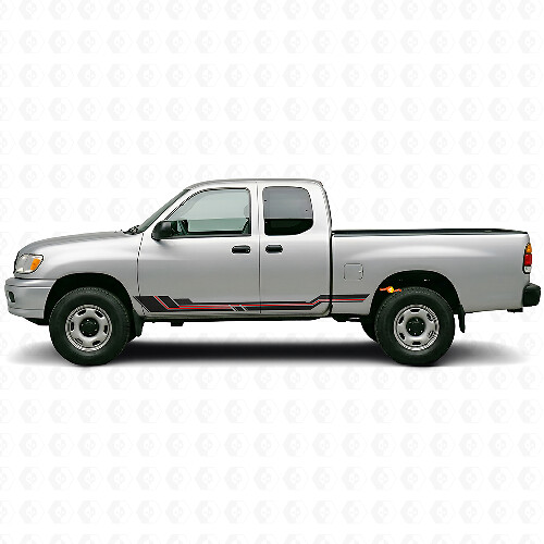 Curved Stripes Rocker Panel Vinyl Decal for Toyota Tundra 1999-2006