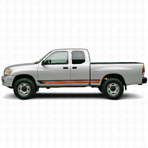 Vintage Straight Stripes Side Vinyl Decal for Toyota Tundra 1999-2006