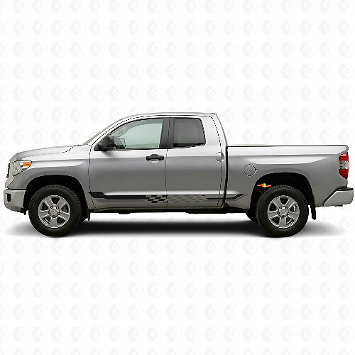 Checkered Flag Side Stripes Vinyl Decal for Toyota Tundra 2007-2021