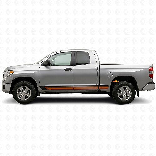 Vintage Straight Stripes Side Vinyl Decal for Toyota Tundra 2007-2021