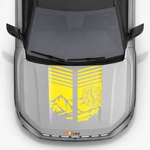 Mountain Style Hood Stripes Vinyl Decal for Jeep Compass 2026 2