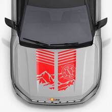Mountain Style Hood Stripes Vinyl Decal for Jeep Compass 2026 3