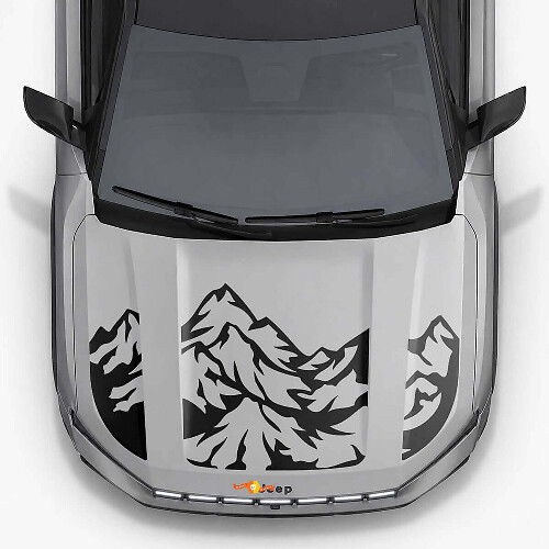Mountain Style Hood Triple Stripes Vinyl Decal for Jeep Compass 2026