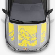 Mountain Topographic Style Hood Stripes Vinyl Decal for Jeep Compass 2026 3