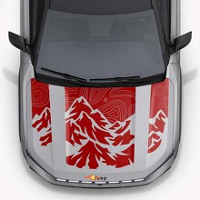 Mountain Topographic Style Hood Stripes Vinyl Decal for Jeep Compass 2026_5