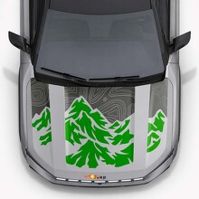Mountain Topographic Style Hood Stripes Vinyl Decal for Jeep Compass 2026_6