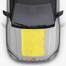 Topographic Style Hood Vinyl Decal for Jeep Compass 2026 2