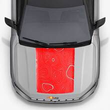 Topographic Style Hood Vinyl Decal for Jeep Compass 2026 3