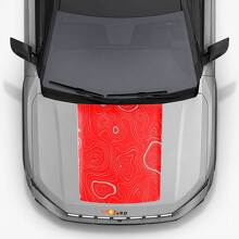 Topographic Style Hood Vinyl Decal for Jeep Compass 2026_3