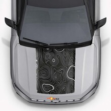 Topographic Style Hood Vinyl Decal for Jeep Compass 2026_4