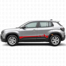 Mountains Wide Stripes Rocker Panel Vinyl Decal for Jeep Avenger 2023+_3