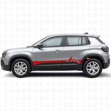Mountains Style Stripes Rocker Panel Vinyl Decal Kit for Jeep Avenger 2023+_3