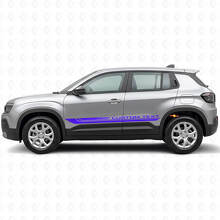 Checkered Curved Side Stripes Vinyl Decal for Jeep Avenger 2023+_2