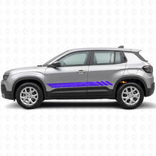 Topographic Style Stripes Side Vinyl Decal for Jeep Avenger 2023+_2