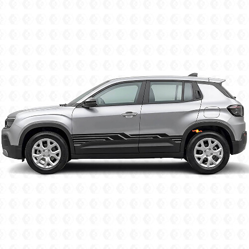 Intertwined Stripes Side Vinyl Decal for Jeep Avenger 2023+_1