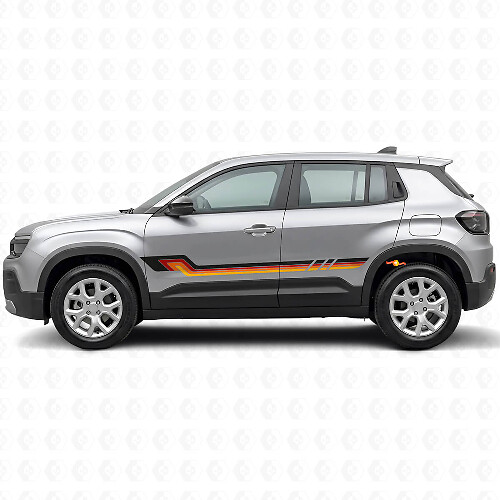 Vintage Style Side Stripes Vinyl Decal for Jeep Avenger 2023+_1