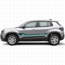 Vintage Style Side Stripes Vinyl Decal for Jeep Avenger 2023+_2