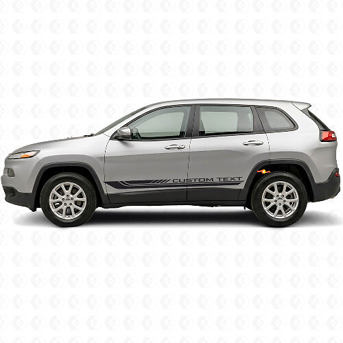 Checkered Curved Side Stripes Vinyl Decal for Jeep Cherokee KL 2013-2023_1