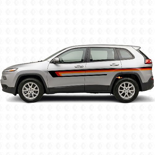 Triple Stripes Door Side Vinyl Decal for Jeep Cherokee KL 2013-2023