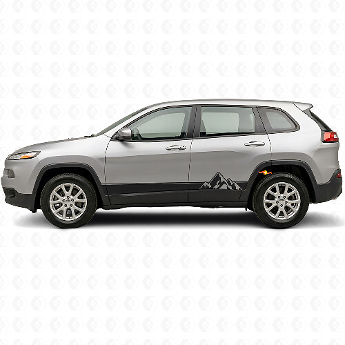 Mountains Style Stripes Side Vinyl Decal Kit for Jeep Cherokee KL 2013-2023