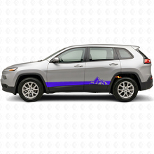 Mountains Style Stripes Side Vinyl Decal Kit for Jeep Cherokee KL 2013-2023_2