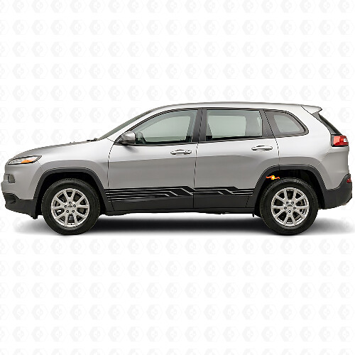 Intertwined Stripes Side Vinyl Decal for Jeep Cherokee KL 2013-2023