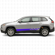 Checkered Stripes Side Vinyl Decal for Jeep Cherokee KL 2013-2023_2